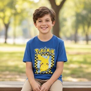 Pokémon Pikachu Blue Graphic Tee size 10-12